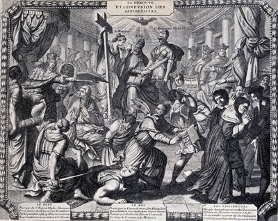 La Déroute des Jansenistes - publicação satírica de almanaque dos jesuítas de French School