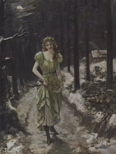La Fee au Gui (A Fada das Névoas) (cor litho) de French School