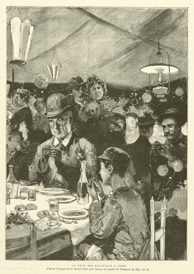 La Fete Des Escargots A Rome (gravura) de French School