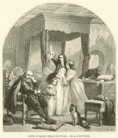 A Filha de Cromwell (gravura) de French School