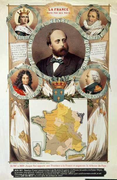 França Feito por seus reis, Henri Charles Ferdinand Marie Dieudonne (1820-83) Conde de Chambord, depois de 1870 de French School