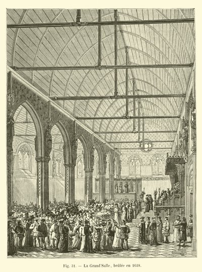 O GrandSalle, queimado em 1618 de French School