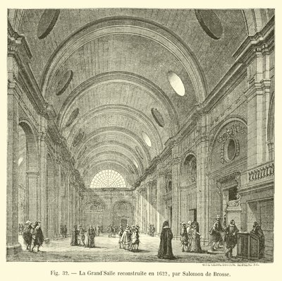 O GrandSalle reconstruído em 1622 por Salomon de Brosse de French School