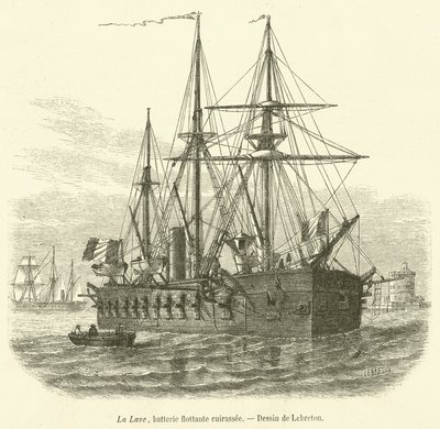 La Lave, cuirassee de bateria flutuante (gravação) de French School