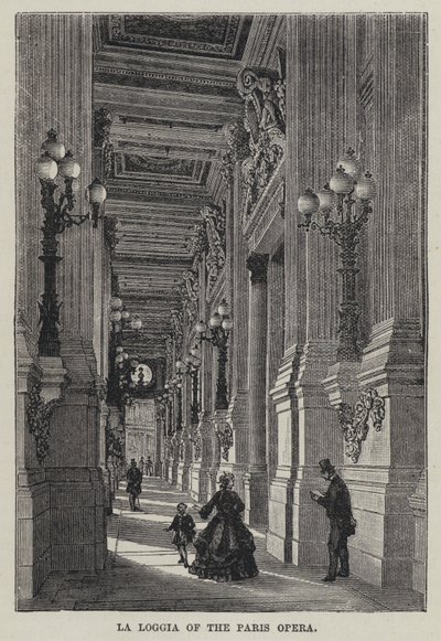 La Loggia da Ópera de Paris (gravura) de French School