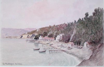 La Madrague des Lecques (aguarela sobre papel) de French School
