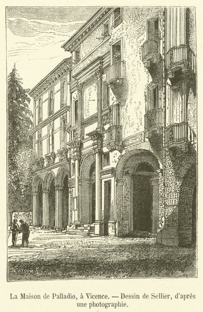 A Casa de Palladio, em Vicenza (gravura) de French School