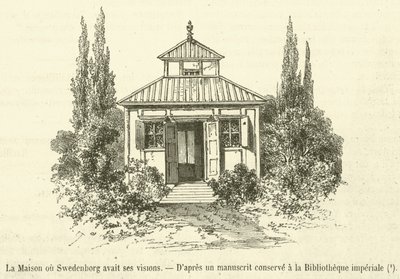 A Casa onde Swedenborg teve as suas visões (gravura) de French School