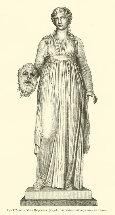 La Muse Melpomene (gravura) de French School