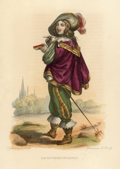 La Rochefoucault (gravura colorida) de French School