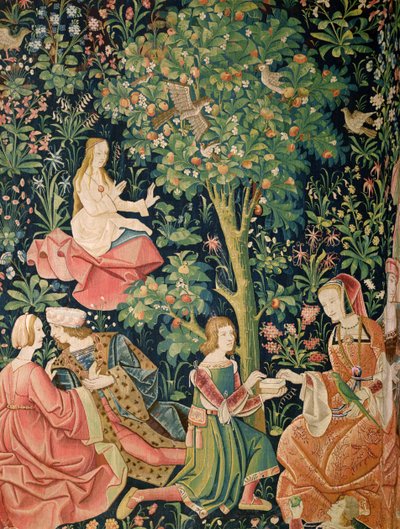 La Vie Seigneuriale: Cena Galante, c.1500 de French School