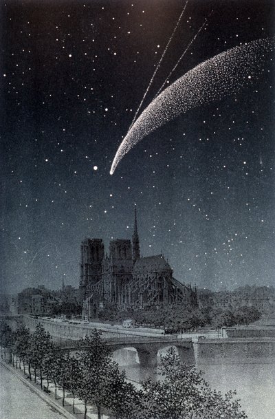 O cometa de Donati, visto em Paris 04/10/1858 - em "Le Ciel" de Amédée Guillemin, Hachette, Paris de French School