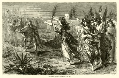 A filha de Jefthah (gravura) de French School