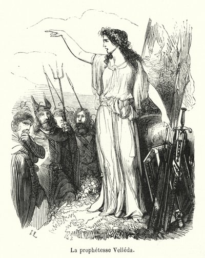 La prophetesse Velleda (gravura) de French School