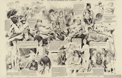 A renascença na Itália (gravura) de French School
