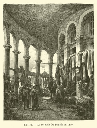 A rotunda do templo em 1840 de French School