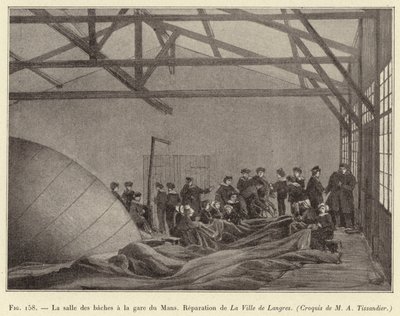 La salle des baches a la gare du Mans, Reparation de La Ville de Langres de French School