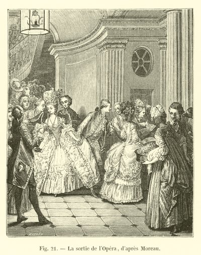 A saída da Opera, dapres Moreau de French School