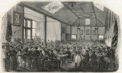 La taverne des Canotiers em Bercy no século XIX - Gravura em "Tableau-de-Paris" de Edmond Texier 1852 de French School