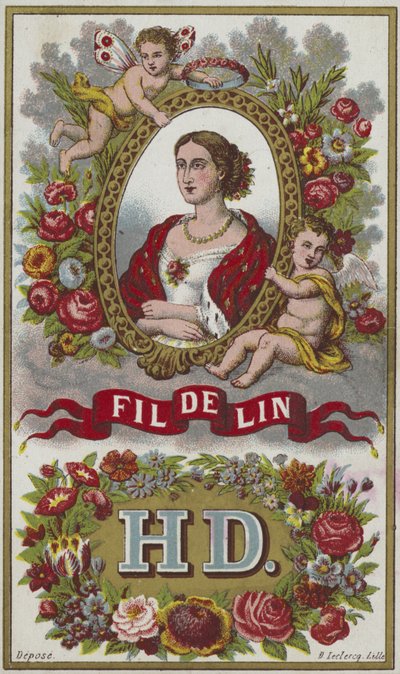 Etiqueta para fio de linho de French School