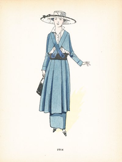 Moda feminina, 1914 de French School