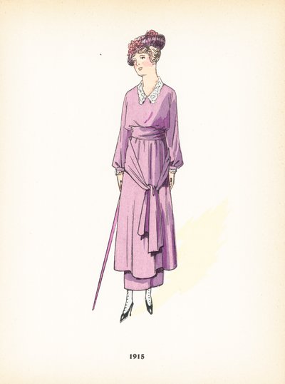 Moda feminina, 1915 de French School