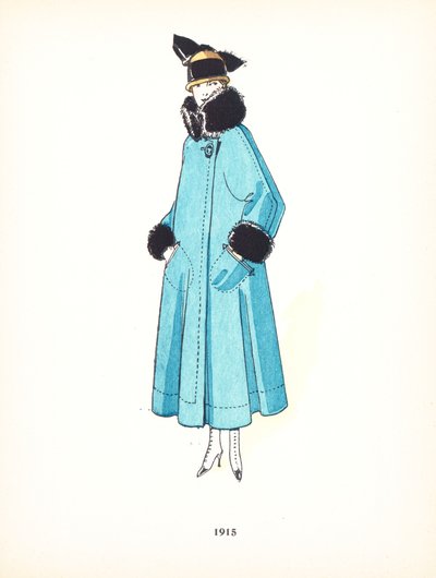 Moda feminina, 1915 de French School