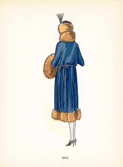 Moda feminina, 1917 de French School