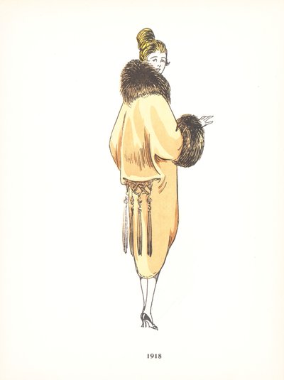 Moda feminina, 1918 de French School