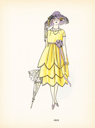 Moda feminina, 1919 de French School
