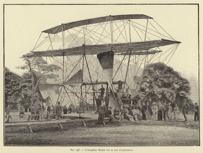 Avião Maxim na sua pista experimental (gravação) de French School