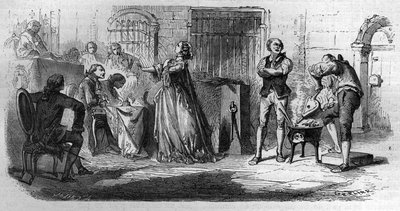 O Caso do Colar da Rainha: Madame de la Motte (1756-1791) Gravação em "Histoire des papes-kings-queens-et-empereurs a travessa les centuries" por Maurice Lachatre de French School