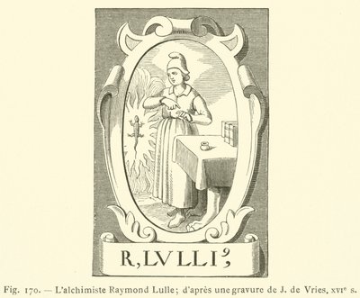 O alquimista Raymond Lulle (gravura) de French School