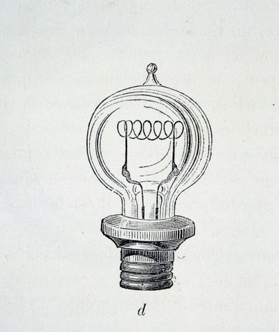 Lamp Edison - em "As novas conquistas da ciência" por Figutree de French School