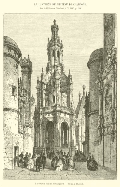 Lanterna do Castelo de Chambord (gravura) de French School