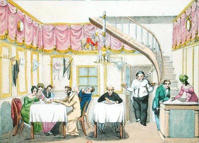 Carne à la Mode, rue Valois, Paris, de Le Gout du Jour, c.1830 (ver também 175977) de French School