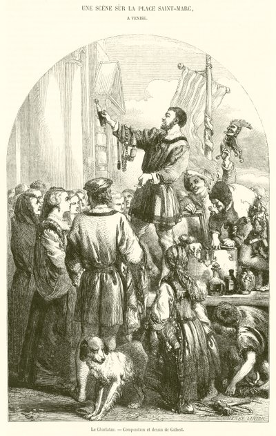 O Charlatão (gravura) de French School