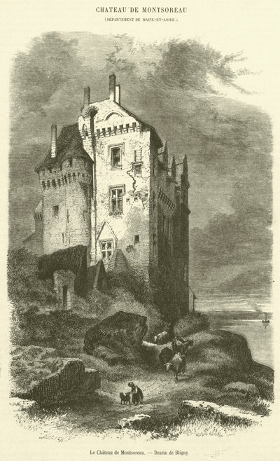 O castelo de Montsoreau (gravura) de French School