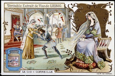 Le Cid de Pierre Corneille (1606 - 1684), chromolitografia Liebig, sd. Século XIX de French School