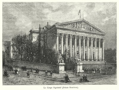 A Legislatura, Palais Bourbon (gravura) de French School