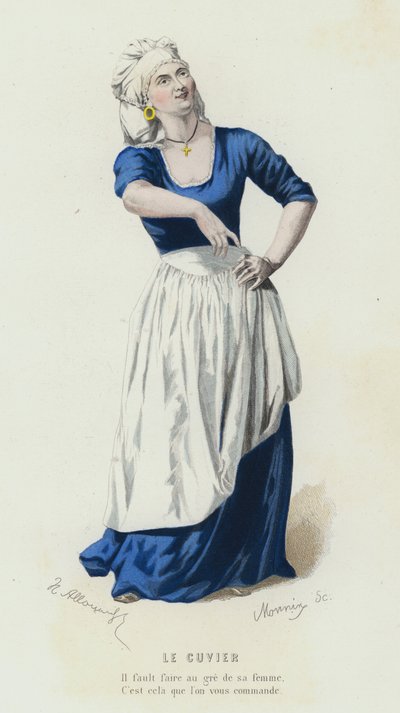 Le Cuvier (gravura colorida) de French School