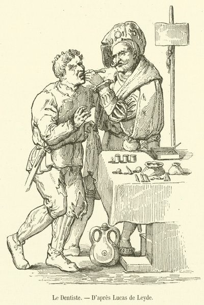 O Dentista (gravura) de French School