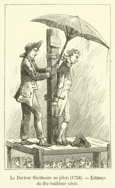 Dr. Shebbeare no pelourinho, 1758, século XVIII de French School