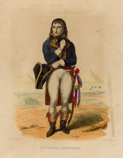 Le General Bonaparte (gravura a cores) de French School