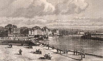 Le Havre - Normandie - gravura em "La France illustree: geography, history, administration statistique" de V.A. Malt-Brown. 1884 de French School