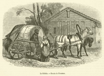 Le Kibitka (gravura) de French School