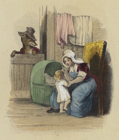 O lobo a mãe e a criança de French School