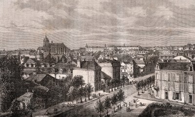 Le Mans - Pays de la Loire - gravura em "La France illustree: geography, history, administration statistique" de V.A. Malt-Brown. 1884 de French School