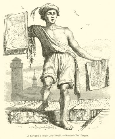 The Image Merchant (gravura) de French School