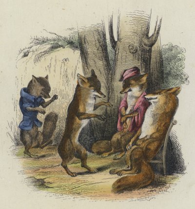 A Raposa com a Cauda Cortada (gravação colorida) de French School
